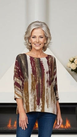 Gold Metallic Abstract Mesh Knit