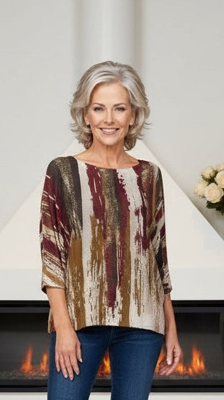 Gold Metallic Abstract Mesh Knit