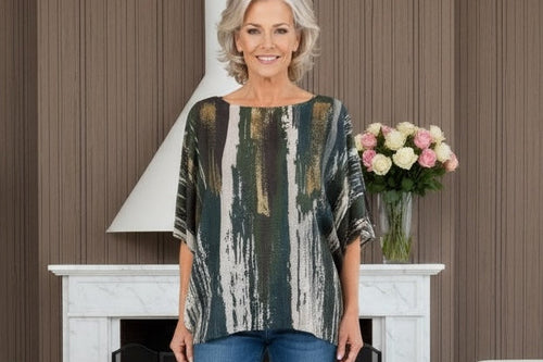 Gold Metallic Abstract Mesh Knit