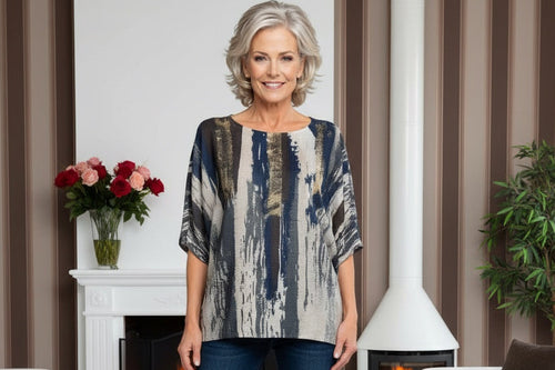 Gold Metallic Abstract Mesh Knit