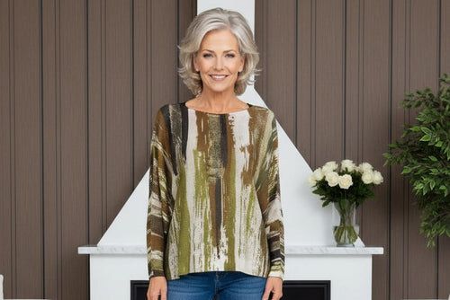 Gold Metallic Abstract Mesh Knit