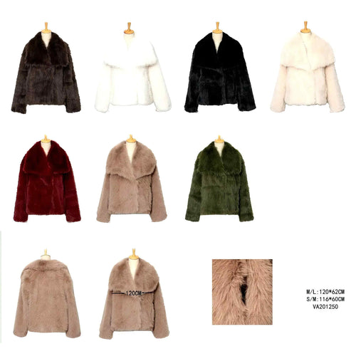 Big Collar Soft Touch Luxurious Faux Fur Coat