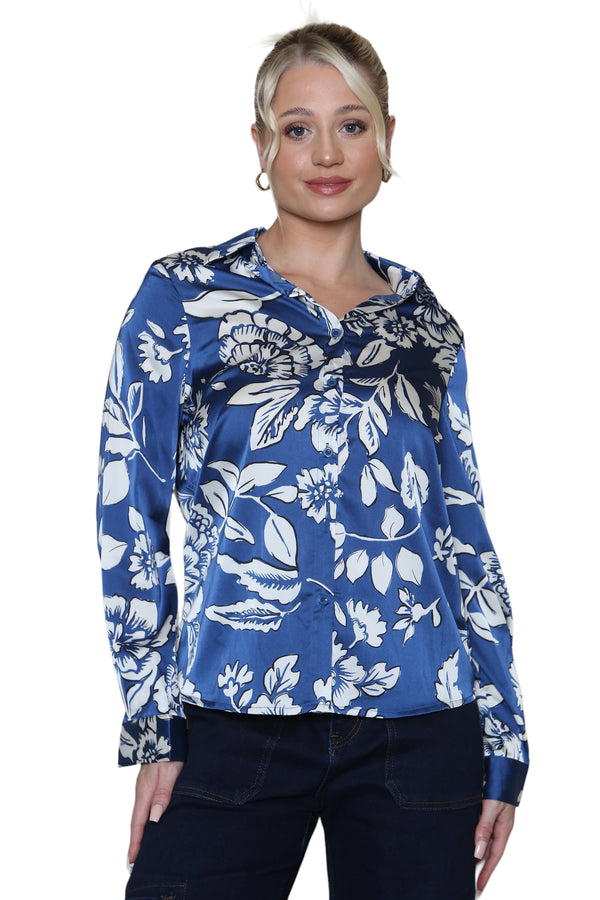 Ela Floral Sateen Shirt