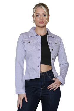 Lilac Denim Cotton Stretch Jacket