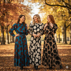 Priya Polka Dot Tier Maxi Dress