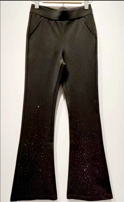 Bootcut Sparkle 2 Pocket Stretch Black Trousers