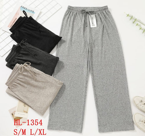 Soft Cashmere Touch Wide Leg Joggers
