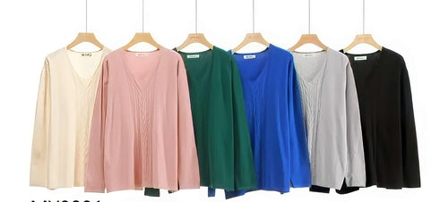 V Cable Front Soft Fine Knit Jumper