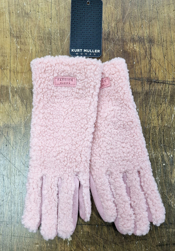 Contrast Suedette Ugg Style Gloves