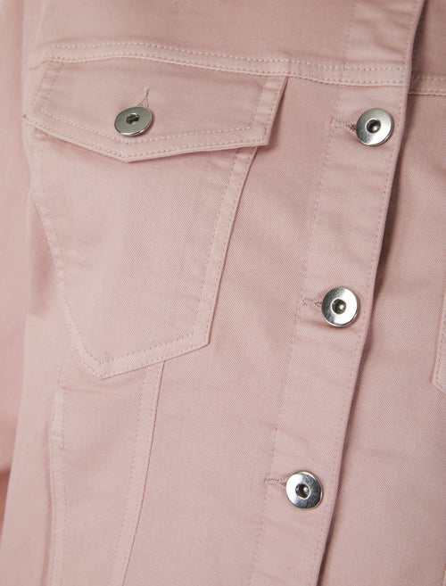 Kurt Muller Rose Soft Pink Denim Cotton Stretch Jacket