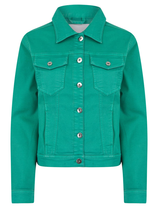 Kurt Muller Jade Green Denim Cotton Stretch Jacket