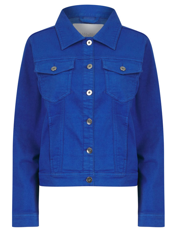 Kurt Muller Royal Blue Denim Cotton Stretch Jacket