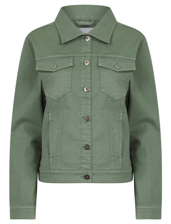 Kurt Muller Sage Green Cotton Stretch Jacket