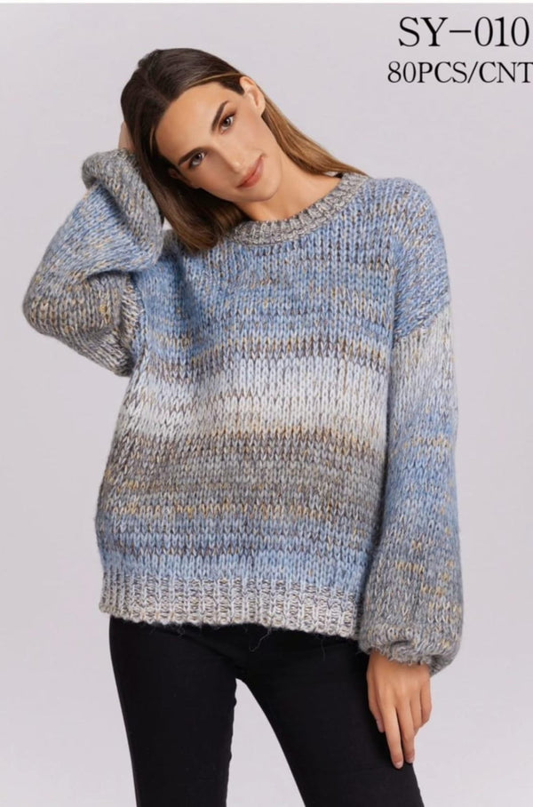 Hand Knitted Soft Ombre Knit