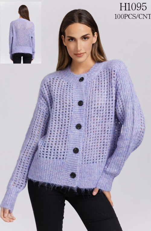 Hand Knit Soft Wool Cardigan