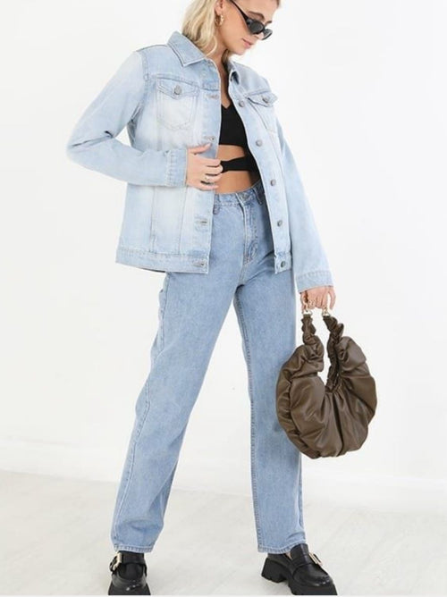 Bleach Washed Denim Jacket