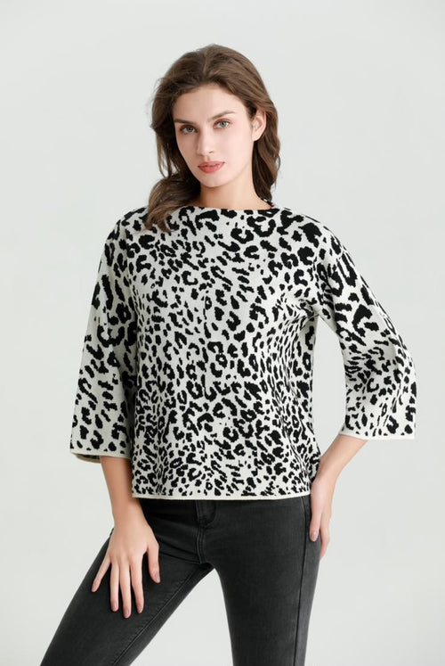 Animal Print Fine Knit