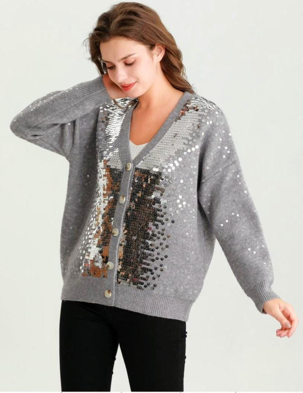 Full Sequin Soft Touch Cardigan