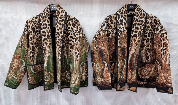 Leopard Baroque Quilted Design Jacket