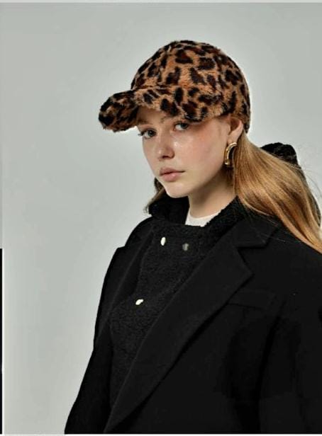 Leopard Fur Baseball Cap Hat