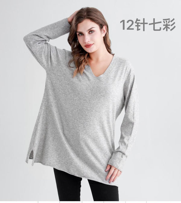 V Fine Soft Knitted Tunic