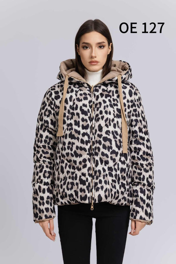 Reversible Jacket  Leopard Print Hoody