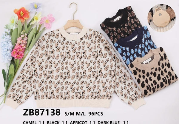 Leopard Print Fine Knit