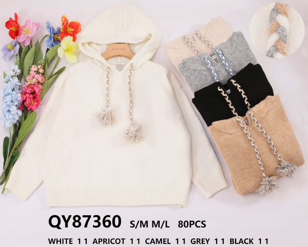 Tassel Soft Touch Hoodie Jumper