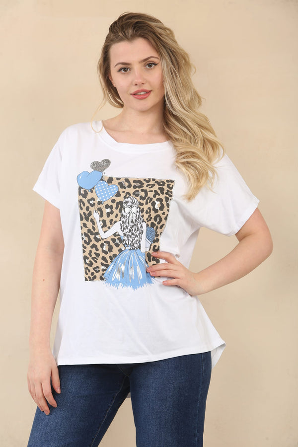 Leopard Lady Cotton T-Shirt Top