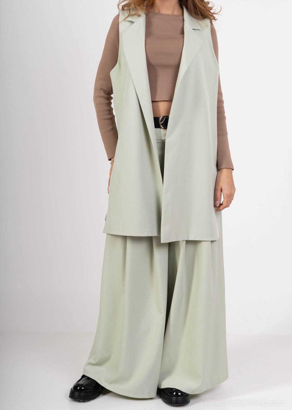Zra Classy Wide Leg Belted Trousers