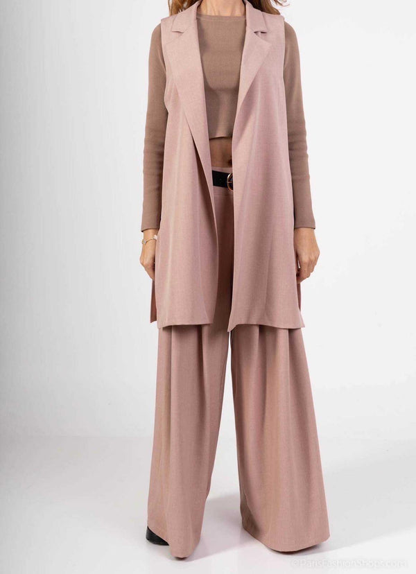 Zra Classy Wide Leg Belted Trousers