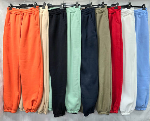 Cotton Heavy Quality Stretch Waist Jogging Bottom Trousers