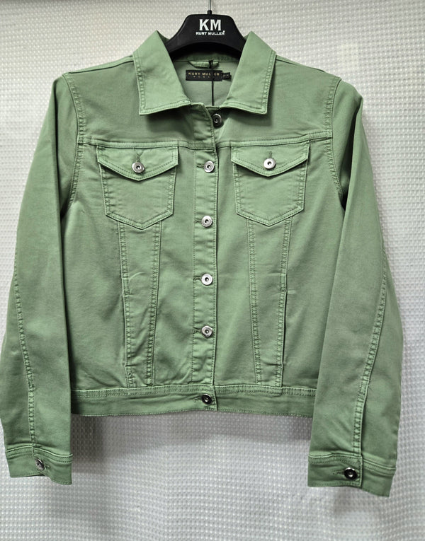 Kurt Muller Green Bay Washed Denim Cotton Stretch Jacket