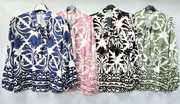 Lotus Bow Tie Blouse