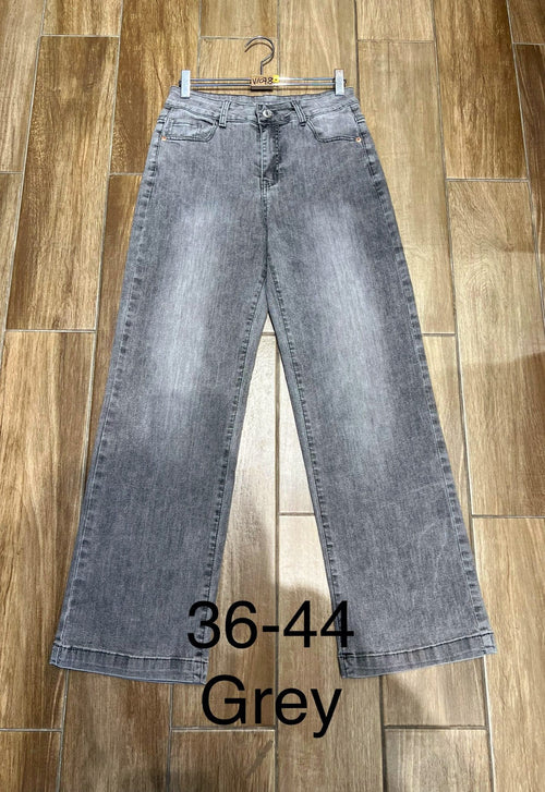 GREY DENIM WIDE LEG VOGGO JEANS