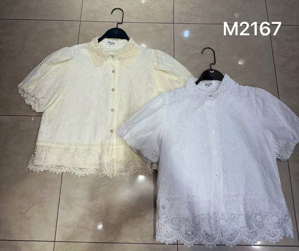 Crochet Collar Lace Shirt