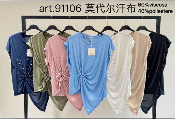 Crystal Tie Front Top