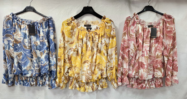 Fleur Ruffle Bardot Blouse