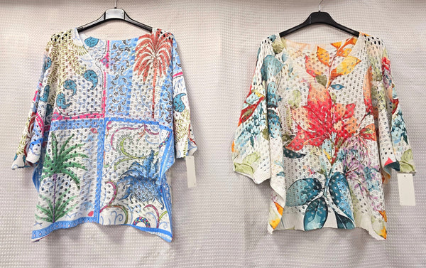 Palm & Orchid V Mesh Knits
