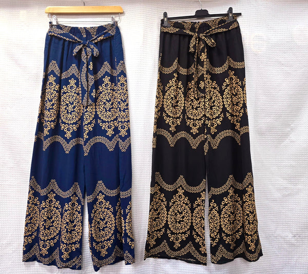 Jasmine Tie Belted Wide Leg Trousers