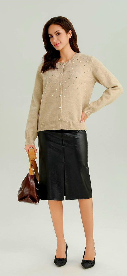 Crystal Embellished Knitted Cardigan