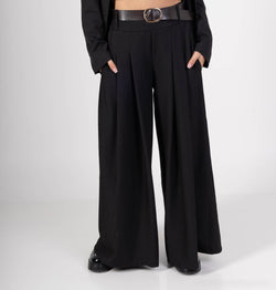 Zra Classy Wide Leg Belted Trousers