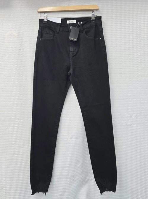 Black Slim Fit Ankle Grazer Jeans