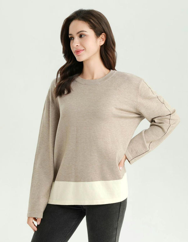 Panel detail long sleeve jumper
