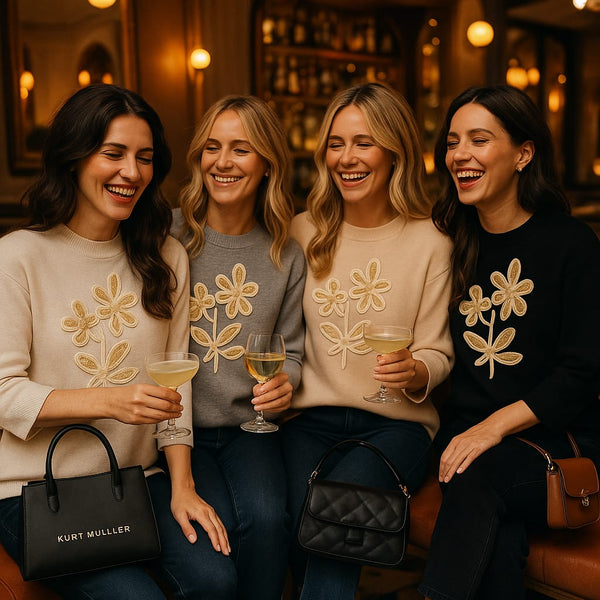 Bronze Leaf Funnel Neck Knit