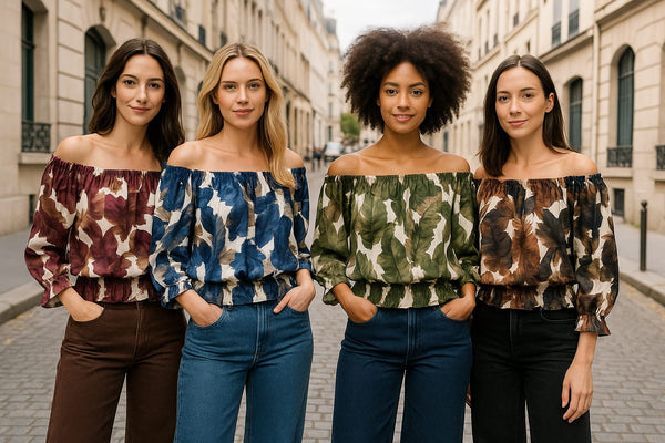 Feather Bardot Long sleeve top