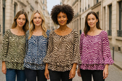 Tiered Zebra Tunic Top