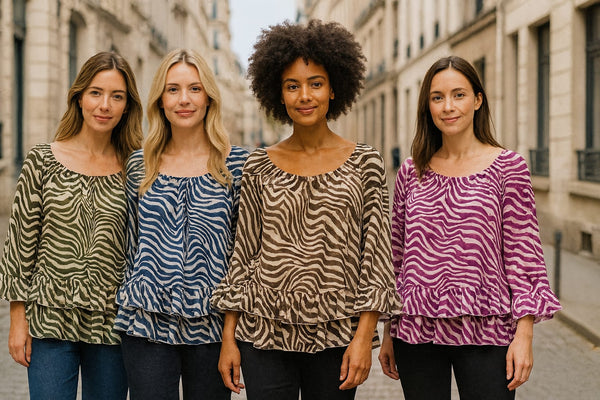Tiered Zebra Tunic Top