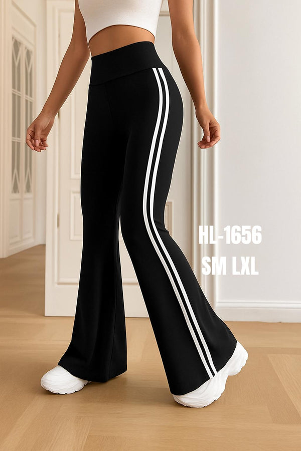 Boot Cut Flare leg side stripe Trousers