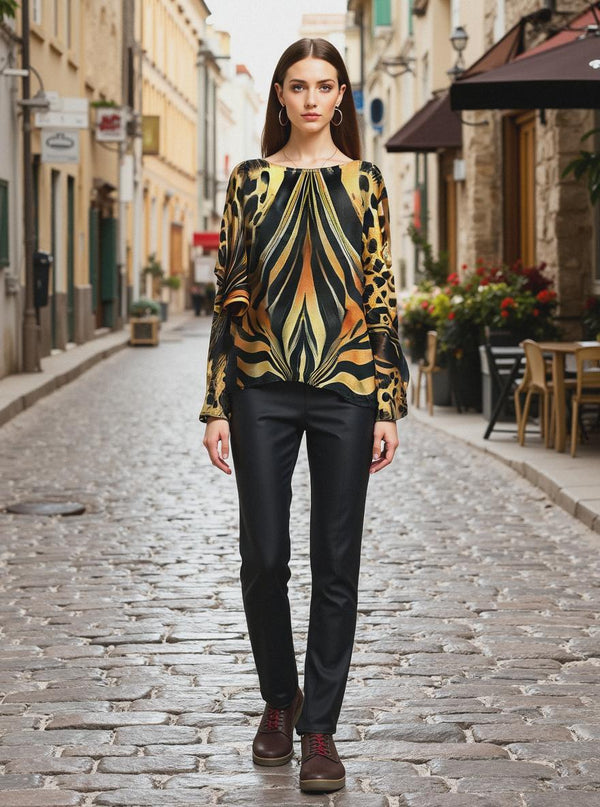 Animal Abstract Fine Mesh Knit